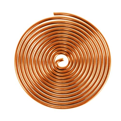 Floristik24 Aliuminio vielos sliekas Metalinis sliekas Oranžinė 2mm 120cm 2vnt