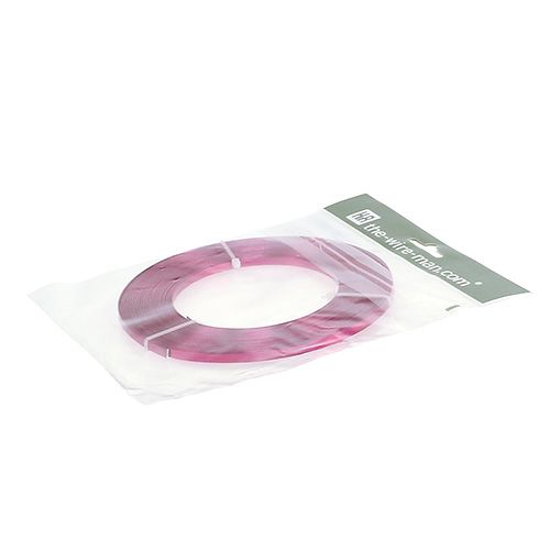 daiktų Aliuminio plokščia viela rožinė 5mm 10m