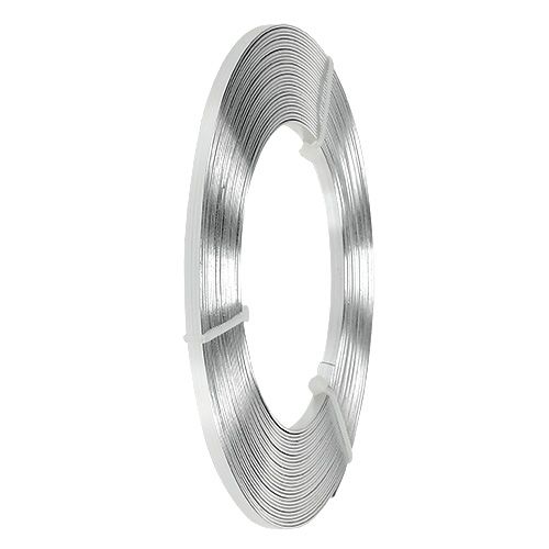 daiktų Aliuminio plokščia viela sidabrinė 5 mm x 1 mm 10 m