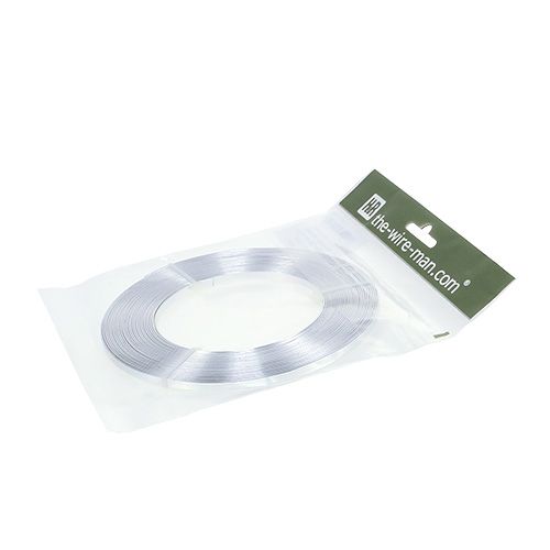 daiktų Aliuminio plokščia viela sidabrinė 5 mm x 1 mm 10 m