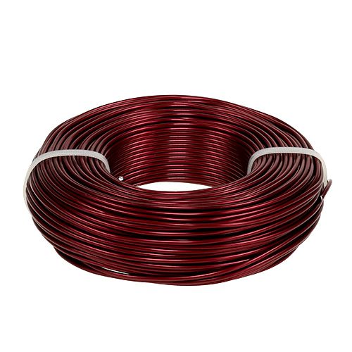 Floristik24 Aliuminio viela Ø2mm 500g 60m Bordo