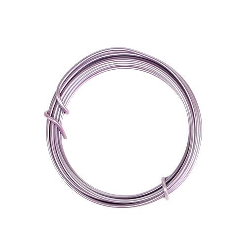 Aliuminio viela 2mm šviesiai violetinė 3m