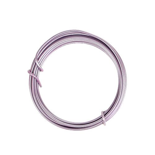 Floristik24 Aliuminio viela 2mm šviesiai violetinė 3m