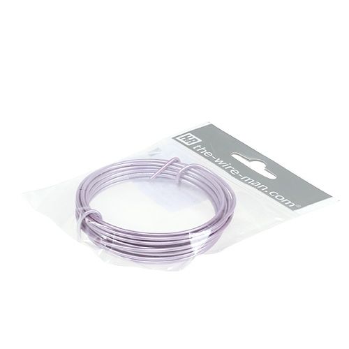 daiktų Aliuminio viela 2mm šviesiai violetinė 3m