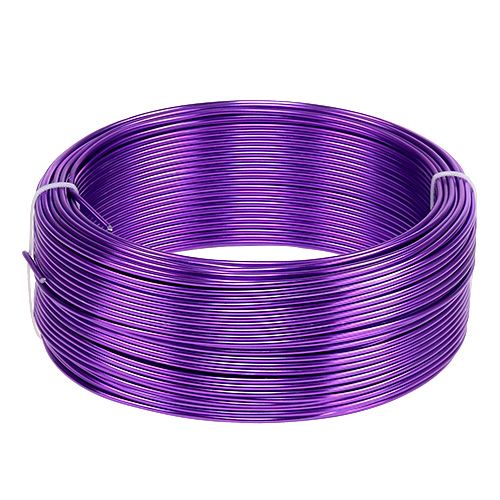 Floristik24 Aliuminio viela Violetinė Ø2mm 500g (60m)