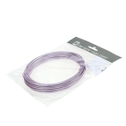 Floristik24 Aliuminio viela pastelinė violetinė Ø2mm 12m