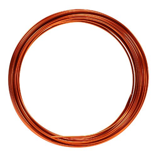 Floristik24 Aliuminio viela 2mm 100g oranžinė