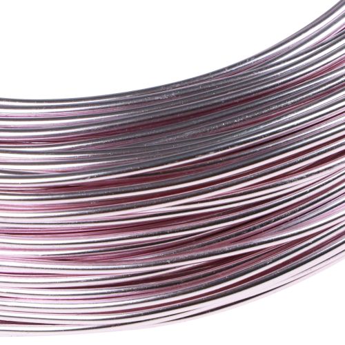 daiktų Aliuminio viela Ø2mm rožinė dekoratyvinė viela apvali 480g