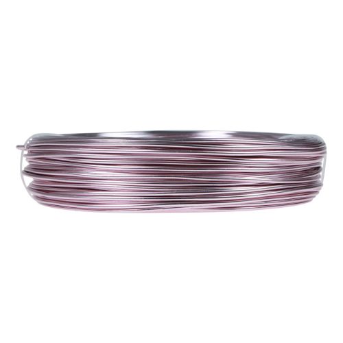 daiktų Aliuminio viela Ø2mm rožinė dekoratyvinė viela apvali 480g