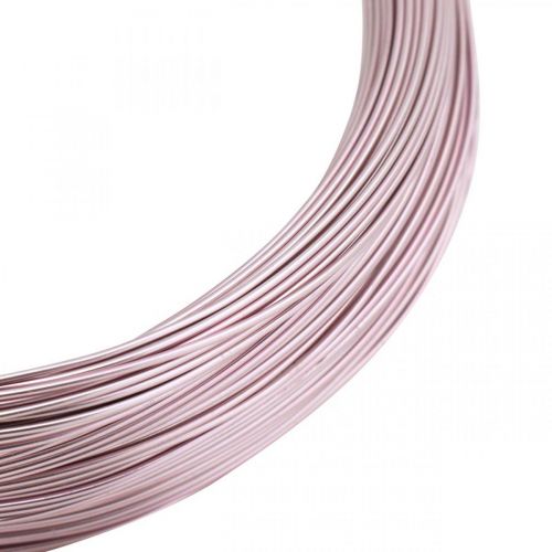 Aliuminio viela Ø1mm rožinė dekoratyvinė viela apvali 120g
