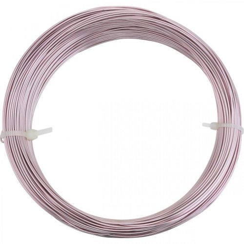 daiktų Aliuminio viela Ø1mm rožinė dekoratyvinė viela apvali 120g