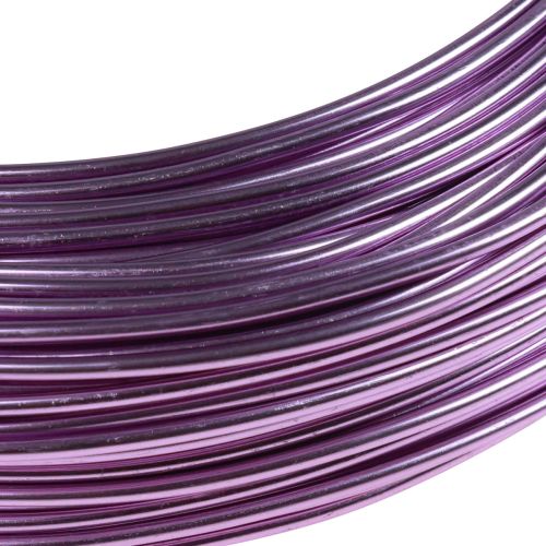 daiktų Aliuminio viela violetinė Ø2mm juvelyrinė viela levandų apvali 500g 60m