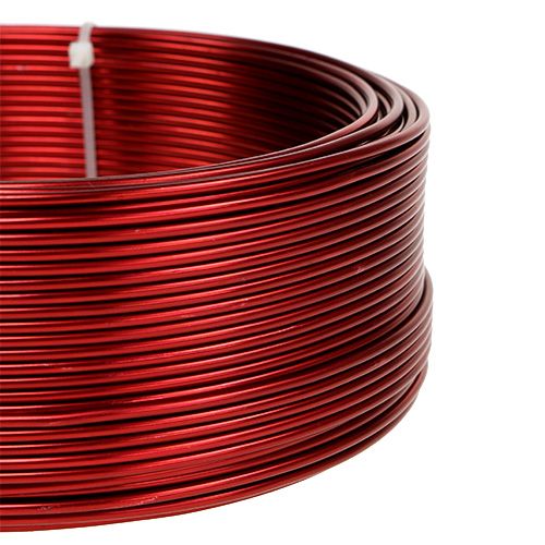 Floristik24 Aliuminio viela raudona Ø2mm 500g (60m)