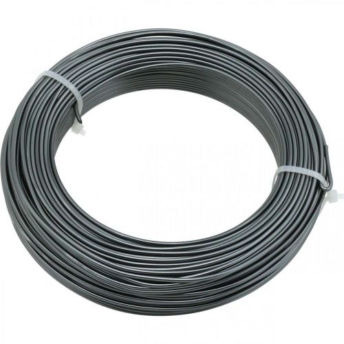 daiktų Aliuminio viela Ø2mm antracito deko viela apvali 480g
