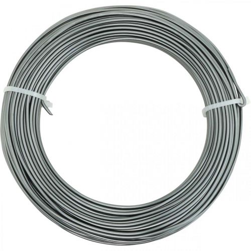 daiktų Aliuminio viela Ø2mm antracito deko viela apvali 480g