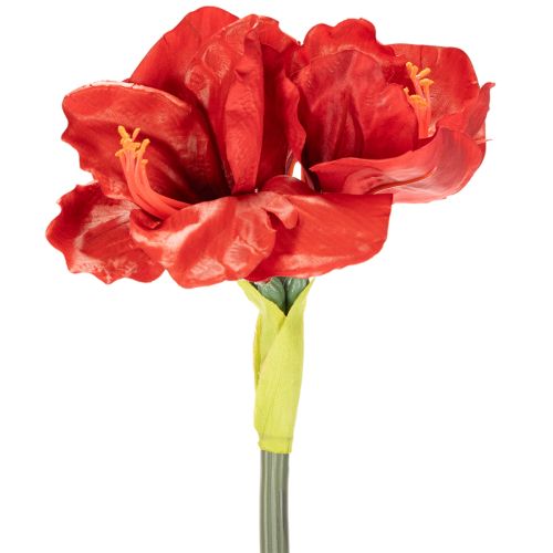 Dirbtinė amarilės gėlė, raudona, ilgakotė, vazai ir kompozicijai, 77 cm | Floristik24.lt
