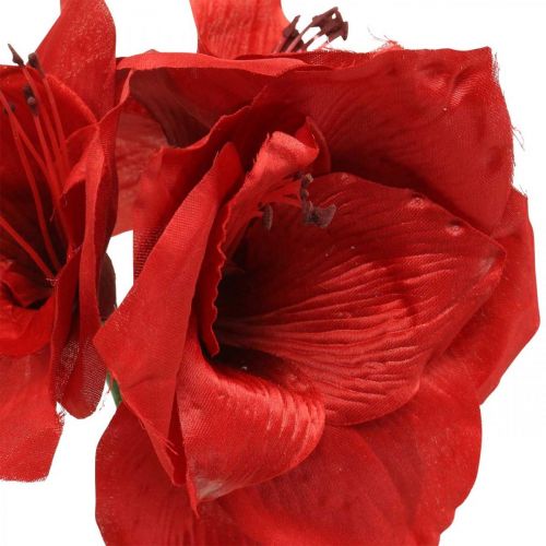 daiktų Amarilio raudona dirbtinio šilko gėlė su trimis žiedais H40cm