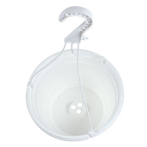 daiktų Gėlių pakabinamas krepšelis 25cm baltas