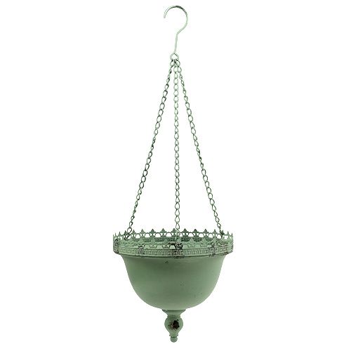 Kabantis pakabinamas krepšelis žalias Ø23cm H21cm