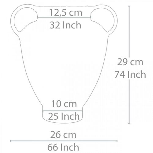 Floristik24 Amphora antikvarinė išvaizda sodinimui skirta vaza metalinė sodo puošmena H29cm