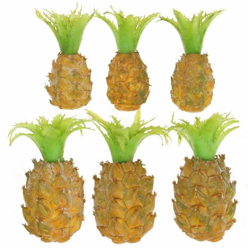 daiktų Mini dirbtinis ananasas H6,5cm - 8cm 6 vnt