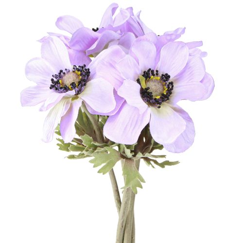 daiktų Anemone dirbtinės gėlės vėjo gėlės alyvinės spalvos L34cm 4vnt