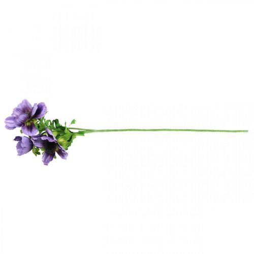 Floristik24 Dirbtinis anemonas, šilkinė gėlė, dirbtinis augalas su žiedais violetiniais L55cm