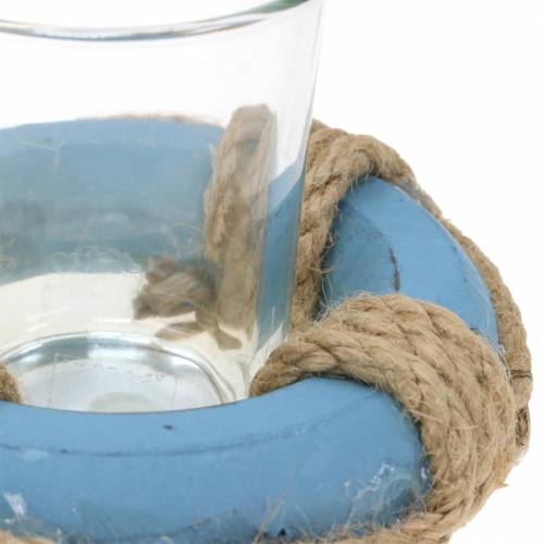 Floristik24 Žibinto stiklas su gelbėjimosi ratu Ø11cm H7cm rinkinyje 3 vnt