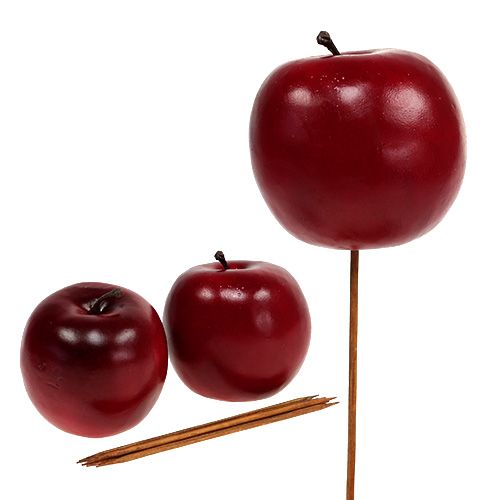Floristik24 Dirbtinis obuolys raudonas Ø7,5cm 6vnt