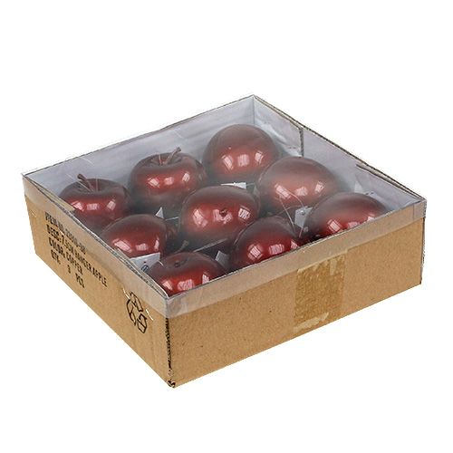 Floristik24 Obuolys kabinimui Ø7,5cm varinis, blizgus 9vnt