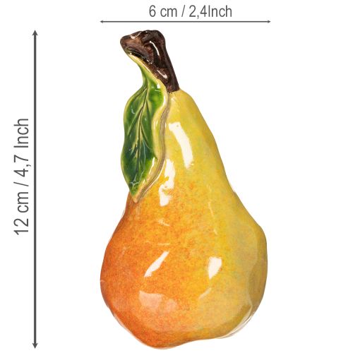 Dirbtinių vaisių rinkinys, obuolių, kriaušių, dekoratyvinis elementas, rudeninis, 12 cm, 3 vnt. | Floristik24.lt