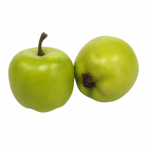 Floristik24 Dekoratyviniai mini obuoliai žalia geltona dirbtinė H4,3cm Ø3,6cm 24 vnt