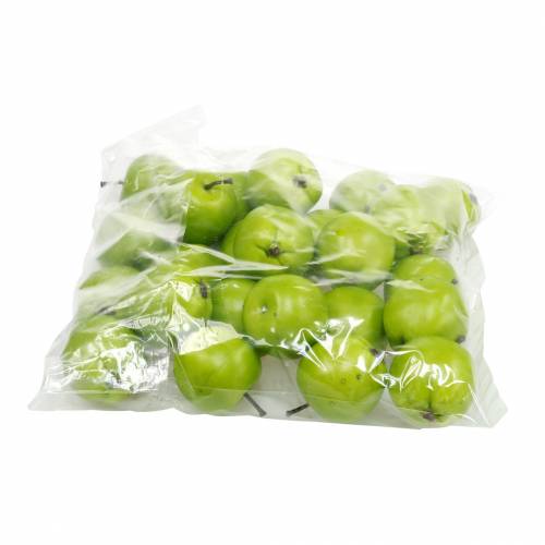 daiktų Dekoratyvinis vaisinis mini obuolys dirbtinis žalias 4,5cm 24 vnt