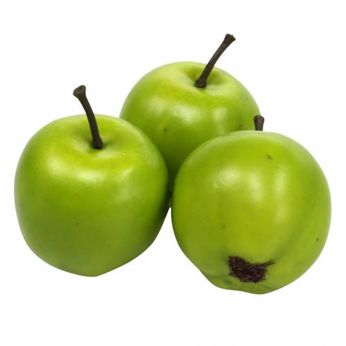 Dekoratyvinis vaisinis mini obuolys dirbtinis žalias 4,5cm 24vnt