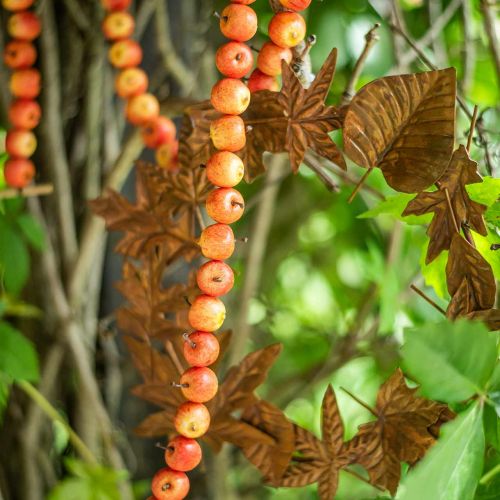 Floristik24 Obuolių girlianda iš 55 mini obuolių geltonai oranžinė 113cm