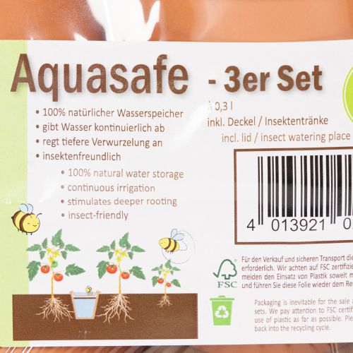 „Aquasafe“ vandens rezervuaras su vabzdžių girdykla sodui, balkonui, terasai, 12 cm, 3 dalys | Floristik24.lt