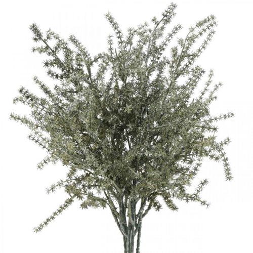 Šparagų deko šakelė balta skalbta dirbtinė 45cm 6vnt