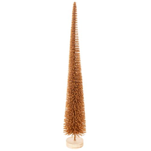 Dirbtinė Kalėdų eglutės dekoracija, plona, su mediniu pagrindu, 40 cm, 3 dalys