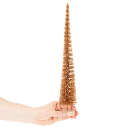 Dirbtinė Kalėdų eglutės dekoracija, plona, su mediniu pagrindu, 40 cm, 3 dalys | Floristik24.lt