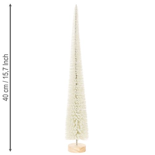Dekoratyvinė Kalėdų eglutė su mediniu pagrindu žiemos dekoracijoms, 40 cm, 3 dalys | Floristik24.lt