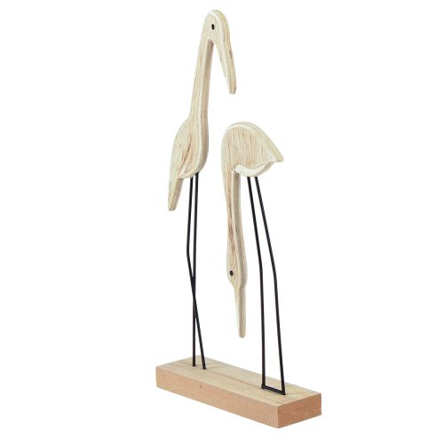daiktų Stovas medinių figūrinių kranų pora natūrali 27,5×13cm 2 vnt