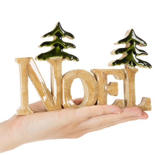 Kalėdinė dekoracija Noel stovas su dviem eglėmis 18 cm | Floristik24.lt