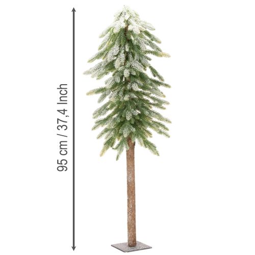 Dirbtinė eglė su sniego dekoracija, žiemai ir Kalėdoms, 95 cm | Floristik24.lt