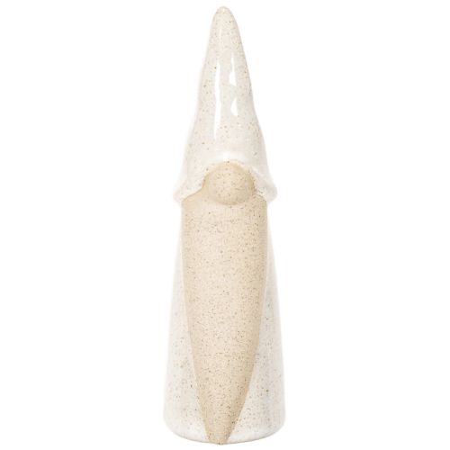 Dekoratyvinė nykštuko figūrėlė, šviesios keramikos, skandinaviško stiliaus, 18 cm, 3 dalys | Floristik24.lt