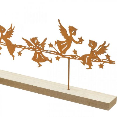 daiktų Stalo puošmena Kalėdų angelas metalinės stovo grotelės 50 × 17cm