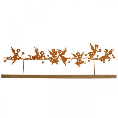 Floristik24 Stalo puošmena Kalėdų angelas metalinės stovo grotelės 50 × 17cm