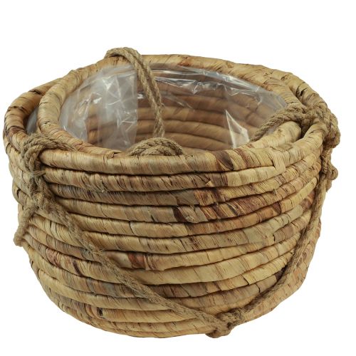 Floristik24 Krepšelis pakabinimui vandens hiacintas natūralus 25/31cm rinkinys 2 vnt
