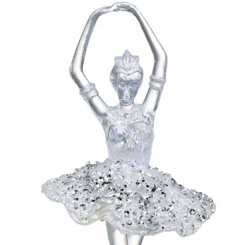 Floristik24 Deco kabykla eglutės puošmena Balerina 18cm 2vnt