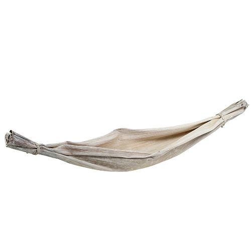 Floristik24 Bananų lapų balta plauta natūrali puošmena 66cm