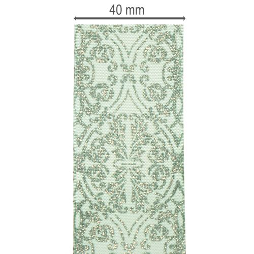 Dovanų juostelė su klasikiniu raštu kaspinams ir dekoracijoms, 40 mm x 15 m | Floristik24.lt